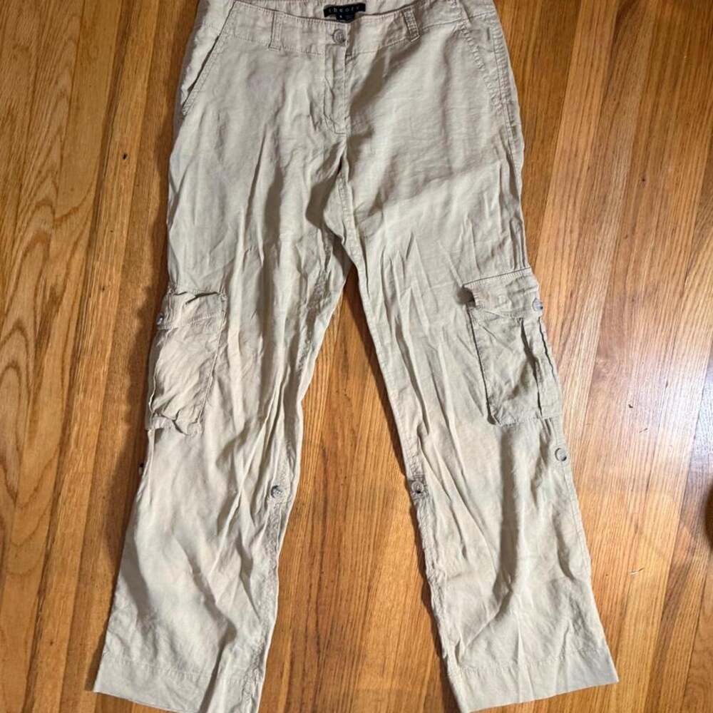 Theory Linen Convertible cargo pants